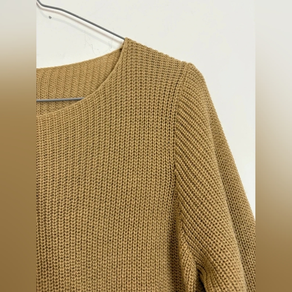 Women's Colorblock Sweater - Tan, Black, and Gray - Picture 2 of 6